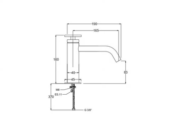FLORA 6310117F - Countertop single handle washbasin mixer by QD Magistro Lab - view 3